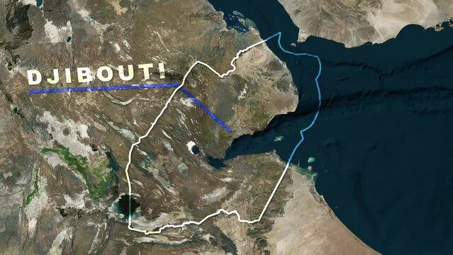 Djibouti Map Animation