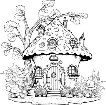 Fairy House Vector Art