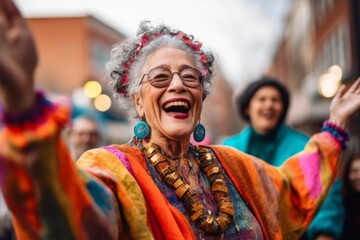 People take part in the Milan Women's Day parade in Milan.