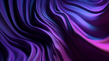 3d rendering, abstract fashion background with curvy layers and folds. Drapery waving and fluttering. Modern ultraviolet wallpaper, Generative AI