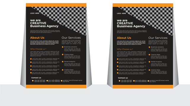 a bundle of2 templates of different colors a4 flyer template, modern business flyer template, abstract business flyer and creative design, IT company flyer and editable vector template design.