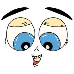 Funny face cartoon expression 