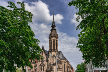 Fototapeta na wymiar Evangelisch Reformierte Kirche in Leipzig