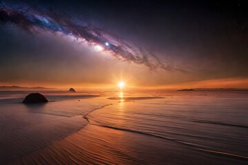 sunset over the ocean