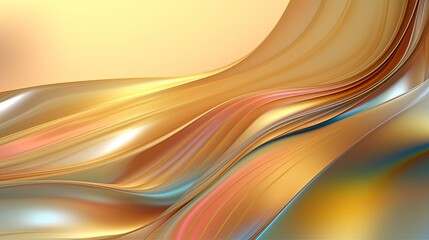 Abstract Wave Royal Gold Wallpaper