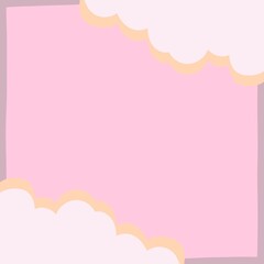 pastel pink background with Cloud