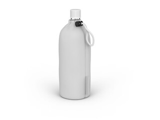 Clear Water Bottle In Fabric Bottle Cover