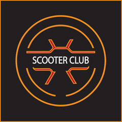 scooter letter original Motorcycle Scooter Motorbike Transport logo design