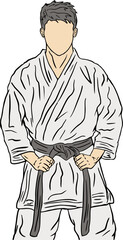 illustration of karate figter vector