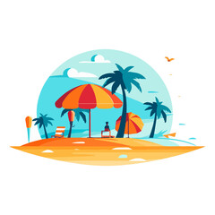 summer vacation vector for template or poster beach 