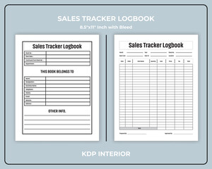 Sales Tracker Logbook KDP Interior