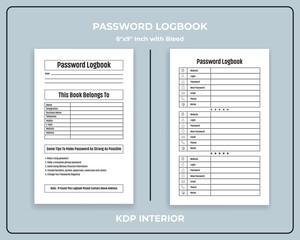 Password Log book KDP Interior