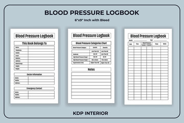 Blood Pressure Logbook KDP Interior