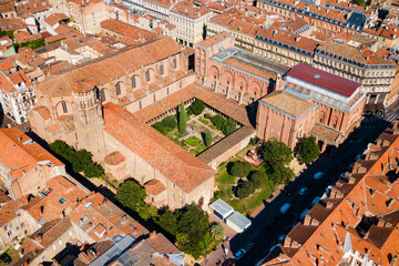 Toulouse aerial panoramic view, France