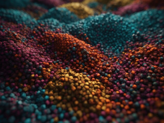 Сhaotic colorful shapes. Futuristic background design with vibrant colors. Created with Generative AI technology