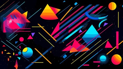 Colorful Chaos: Geometric Graphic Design Background.