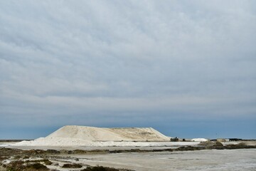 view of mountains, photo as a background , in saint maries de la mer sea village Camargue, france