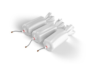 3 Firework Bombs Firecracker Set 3D-Illustration