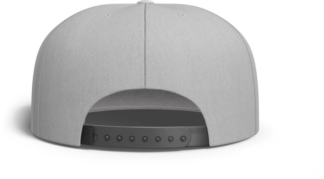 5 Panel Baseball Cap Blank Back View Isolated 3D Rendering