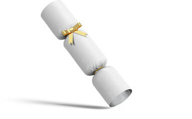 White Blank Single Christmas Cracker Template 3D-Illustration