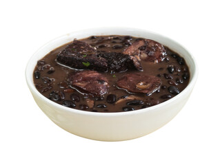 Feijoada typical Brazilian food. Traditional Brazilian food made with black beans. png transparent background