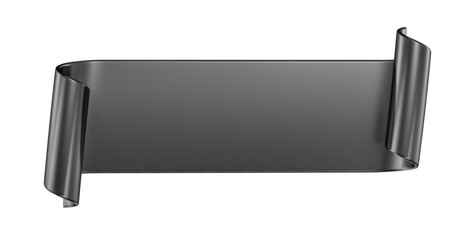 Banner ribbon black 3d render