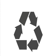 recycle symbol on a white background