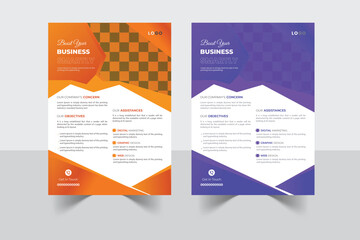 Corporate Business Flyer Template Vector Design For Your Business Advertisement In 2 Different Color