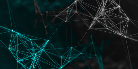 background of a network connected by dots, business design, wallpaper