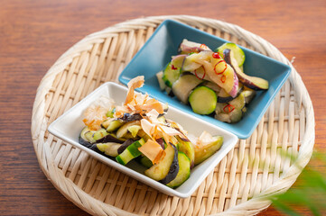 ナスとキュウリの浅漬け2種