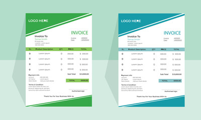 simple Invoice template vector design 