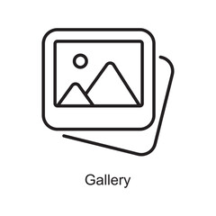 Gallery Outline Icon Design illustration. Art and Crafts Symbol on White background EPS 10 File