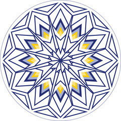 Round Stylish Star Dynamic Pattern 