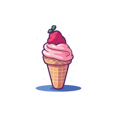 ice cream isolated Vector illustration for web design print.