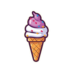 ice cream isolated Vector illustration for web design print.