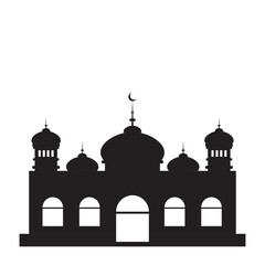 Fototapeta na wymiar Mosque Silhouette Vector