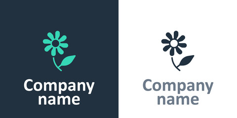 Logotype Flower icon isolated on white background. Sweet natural food. Logo design template element. Vector