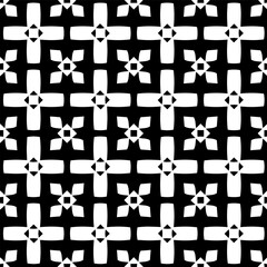 Seamless repeating pattern.  Black and white pattern for web page, textures, card, poster, fabric, textile.
