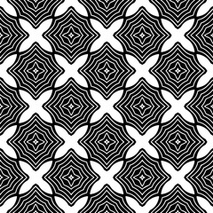 Seamless repeating pattern.  Black and white pattern for web page, textures, card, poster, fabric, textile.
