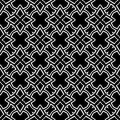 Seamless repeating pattern.  Black and white pattern for web page, textures, card, poster, fabric, textile.
