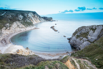 Fototapeta na wymiar Part of the scenic Jurassic coast of Dorset, England. 