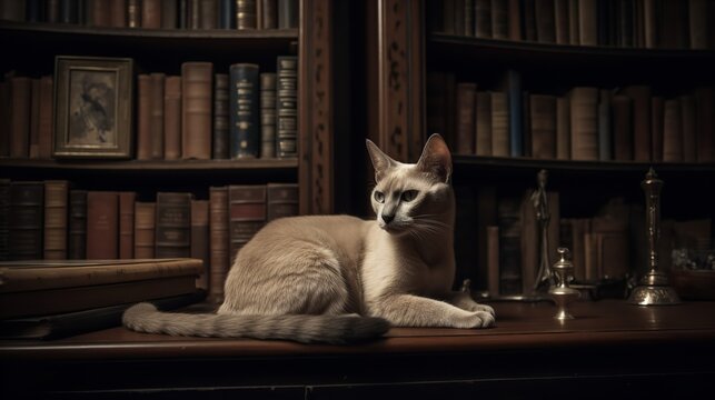 Minskin's Curious Exploration in a Vintage Library