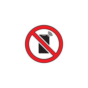 cell phones are prohibited icon symbol sign vector