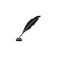 quill pen icon symbol sign vector