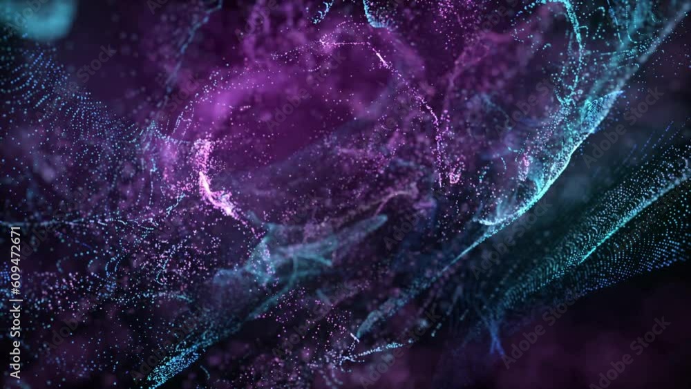 Poster abstract digital particle wave and lights background , digital particle, technology background, digi