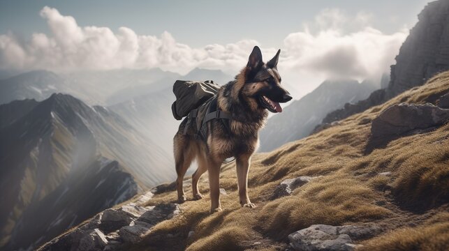 Chinook's Adventurous Trek in the Alpine Landscape