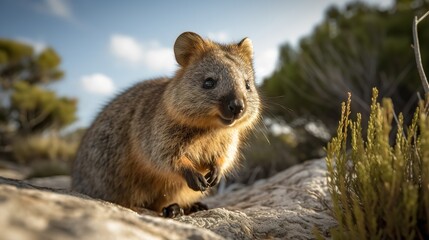 Quokka Frolicking on Rottnest Island