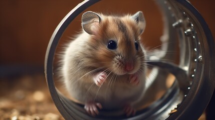 Baby Hamster's First Exploration of the Hamster Wheel