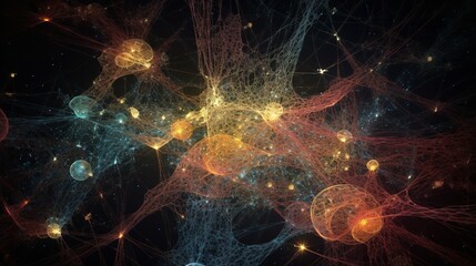 Fototapeta premium The Neural Network of the Digital Universe