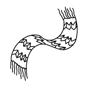 black and white scarf clip art preview